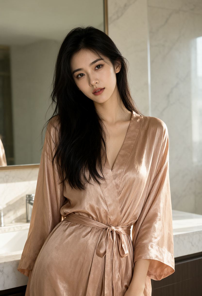 合唱团成员试穿演出服的剧照